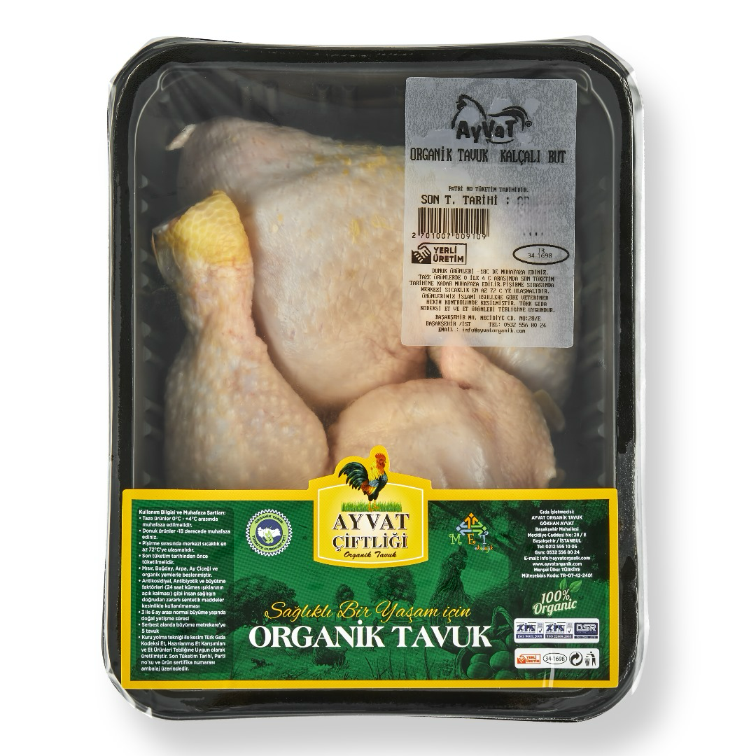 Organik Tavuk Kalçalı But (500 gr) Ayvat Çiftliği