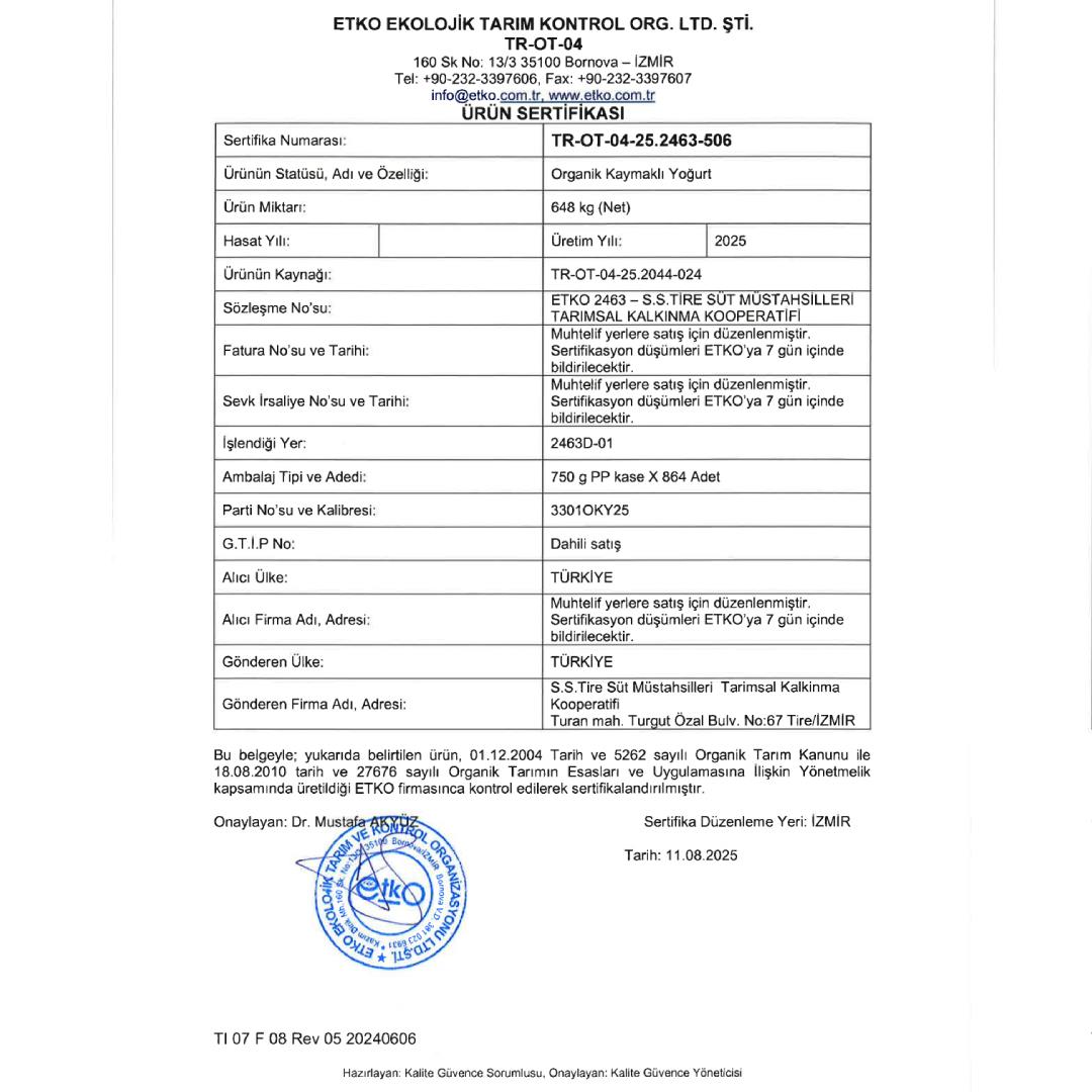 Organik Taze Kaşar Peyniri (200 gr) Akmeşe