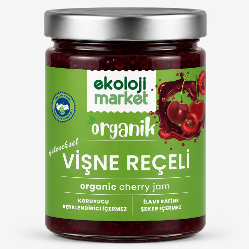 Organik Vişne Reçeli (380 gr) Ekoloji Market