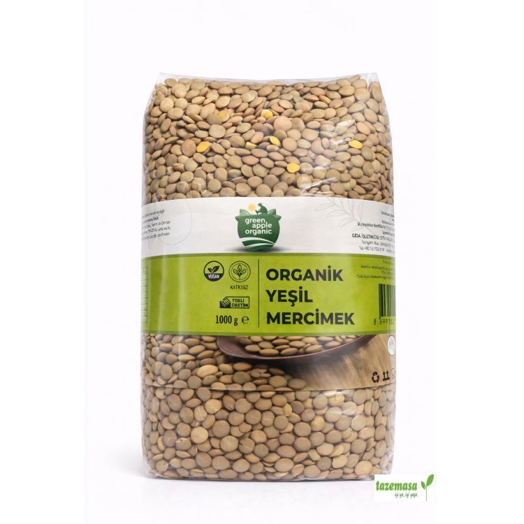 Organik Yeşil Mercimek ( 1 Kg ) Green Apple