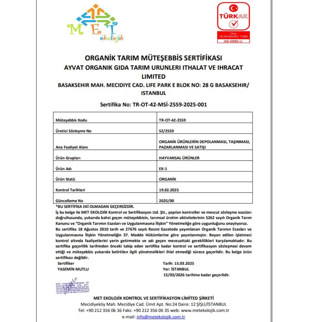 Organik Yumurta (10 'lu) Ayvat