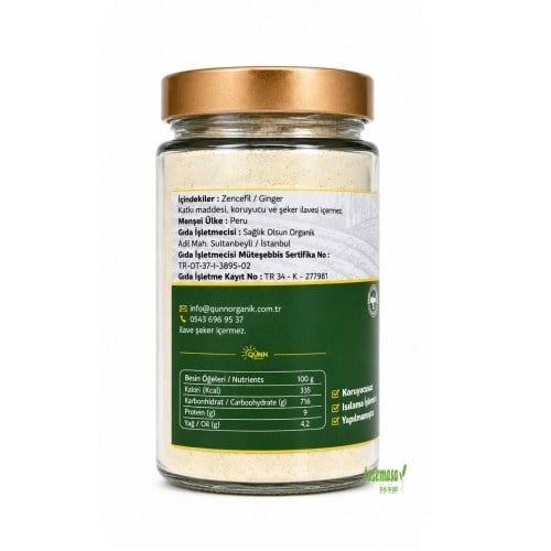 Organik Zencefil (170 gr) Qünn