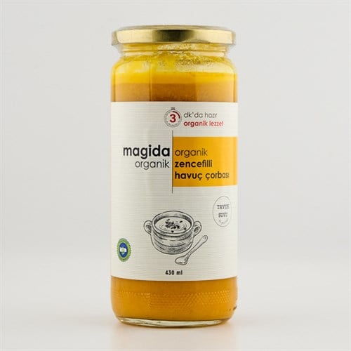 Organik Zencefilli Havuç Çorbası (430 ml) Magida