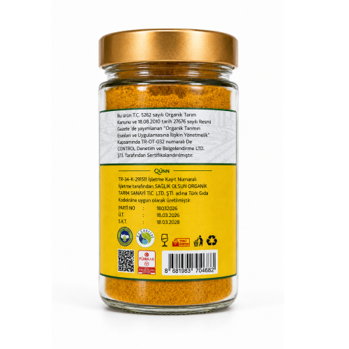 Organik Zerdeçal (170 gr) Qünn