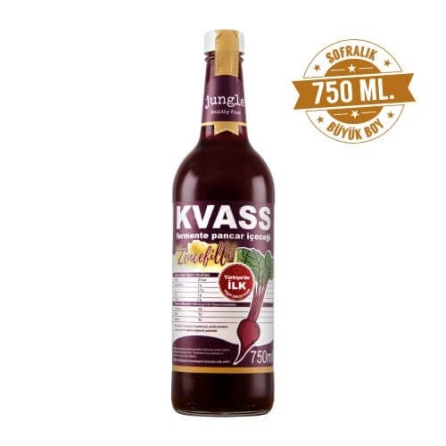 Pancar Kvass - Zencefilli Fermente Pancar İçeceği (750 ml) Jungle