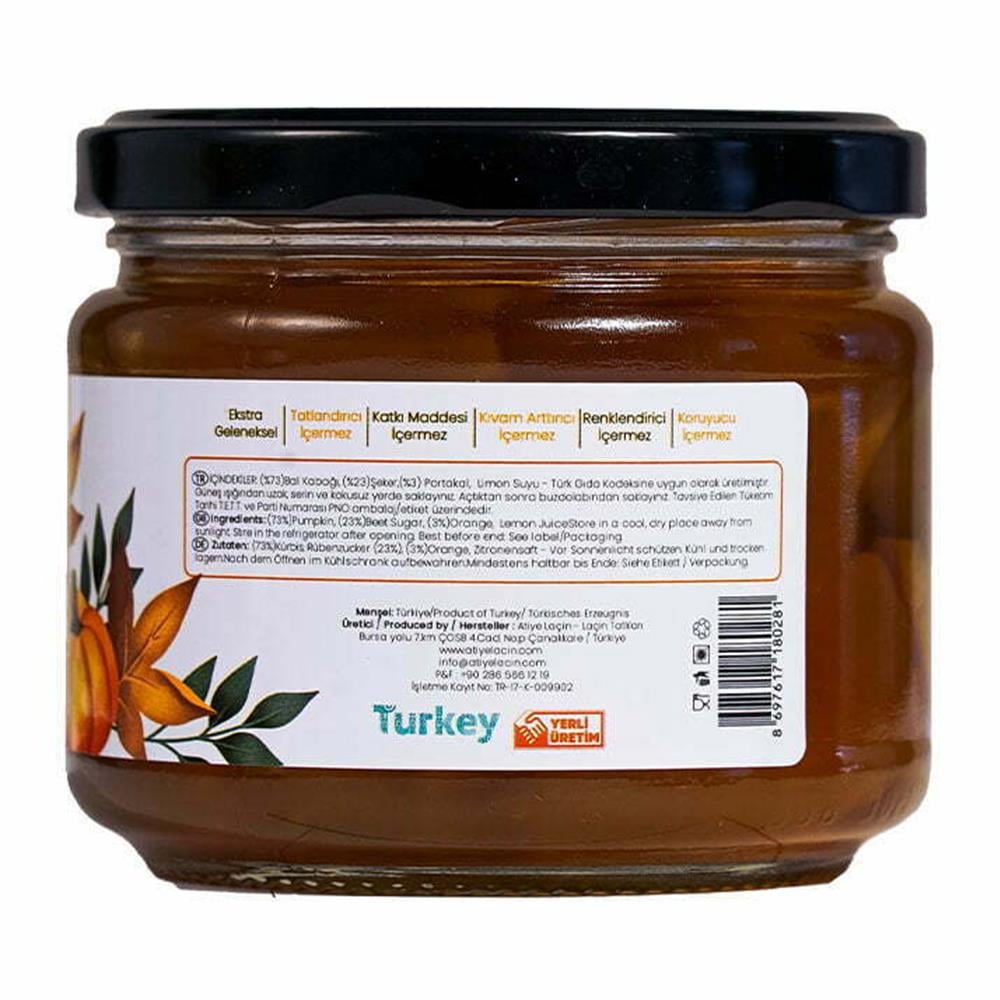 Portakallı Çıtır Kabak Reçeli (300 gr) Atiye Laçin