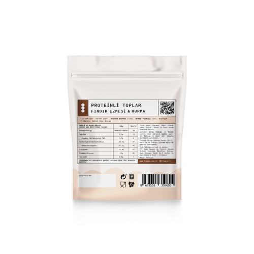 Protein Hurma Topları - Fındık Ezmeli (80 gr) Fropie