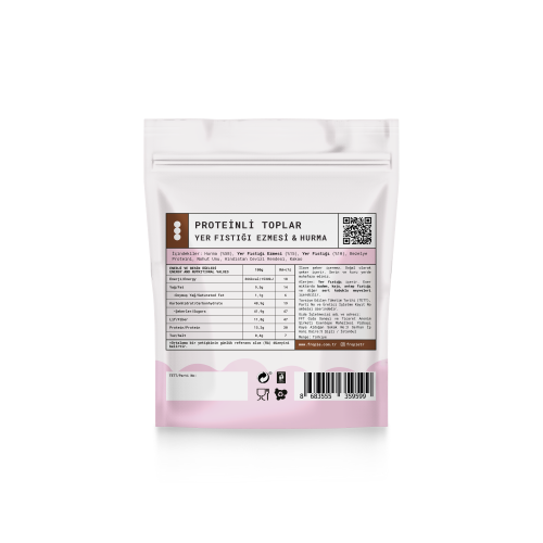 Protein Hurma Topları - Yer Fıstığı Ezmeli (85 gr) Fropie