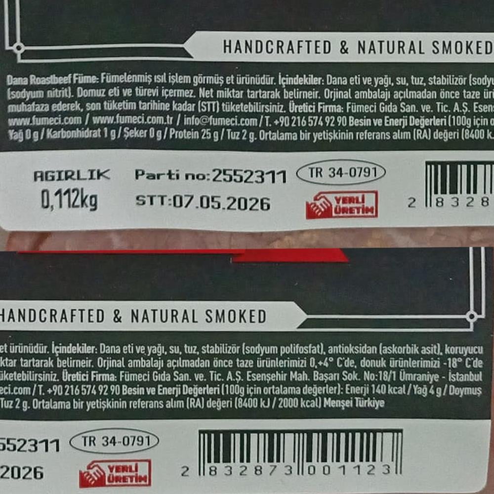 Roastbeef Sade (125 gr) Fümeci Smokehouse