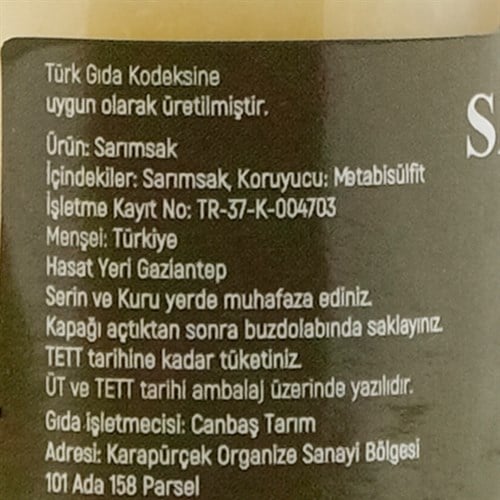 Sarımsak Ezmesi (100 gr) Canbaş