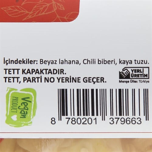 Sauerkraut - Acılı Ekşi Lahana (580 gr) Jungle