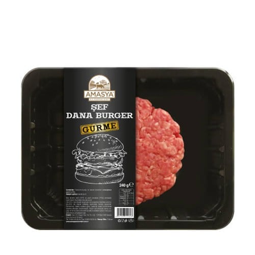 Şef Gurme Dana Burger (240 gr) Amasya Et Ürünleri