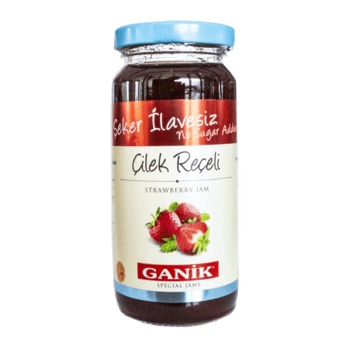 Şeker İlavesiz Çilek Reçeli (290 gr) Ganik