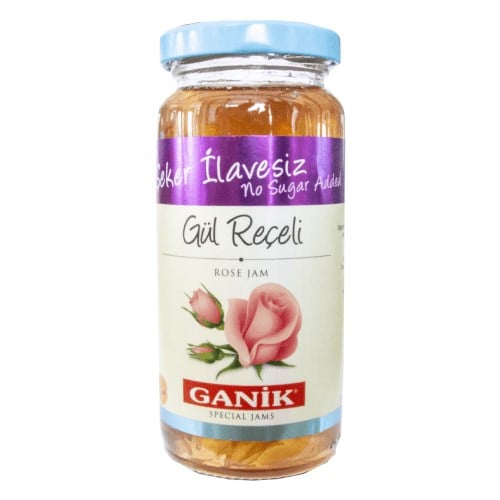 Şeker İlavesiz Gül Reçeli (290 gr) Ganik