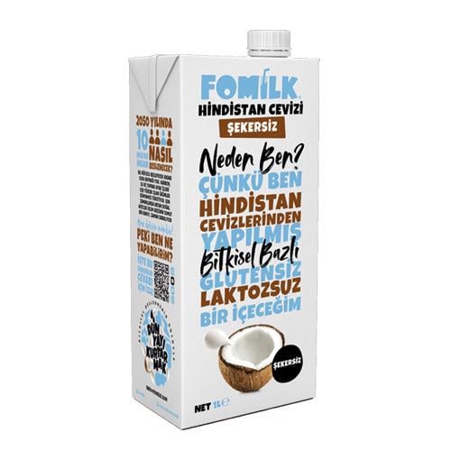 Şekersiz Hindistan Cevizi Sütü (1 litre) Fomilk