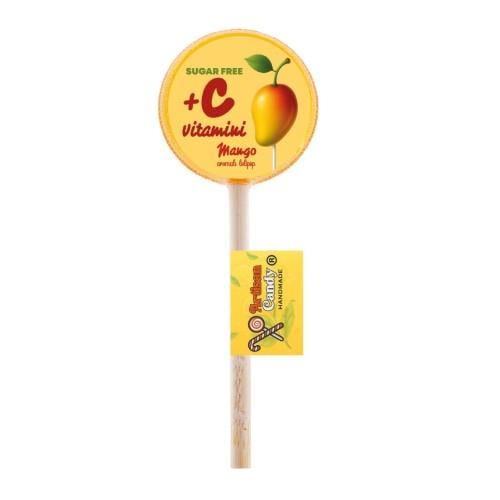 Şekersiz Kristal Lollipop C Vitamini Mango (adet) Artisan Candy Handmade