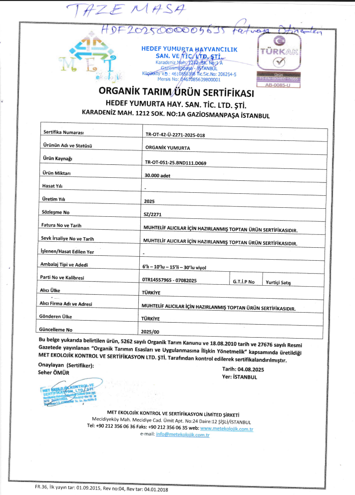 Serbest Gezen Tavuk Yumurtası(10'lu paket)