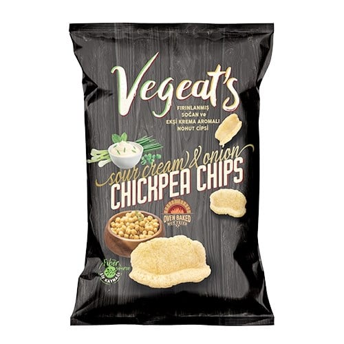 Soğanlı Ekşi Kremalı Nohut Cipsi (50 gr) Vegeat's