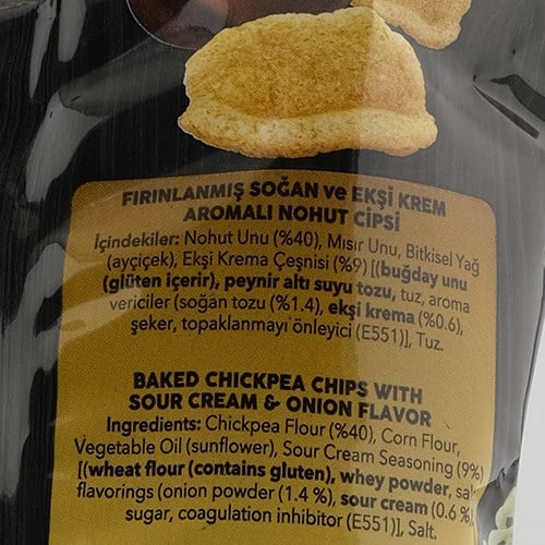 Soğanlı Ekşi Kremalı Nohut Cipsi (50 gr) Vegeat's