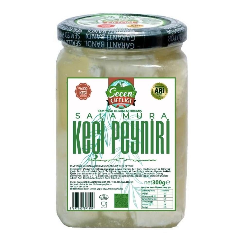 Tam Yağlı Olg %100 Keçi Klasik Salamura Peynir (300 gr) Seçen Çiftliği