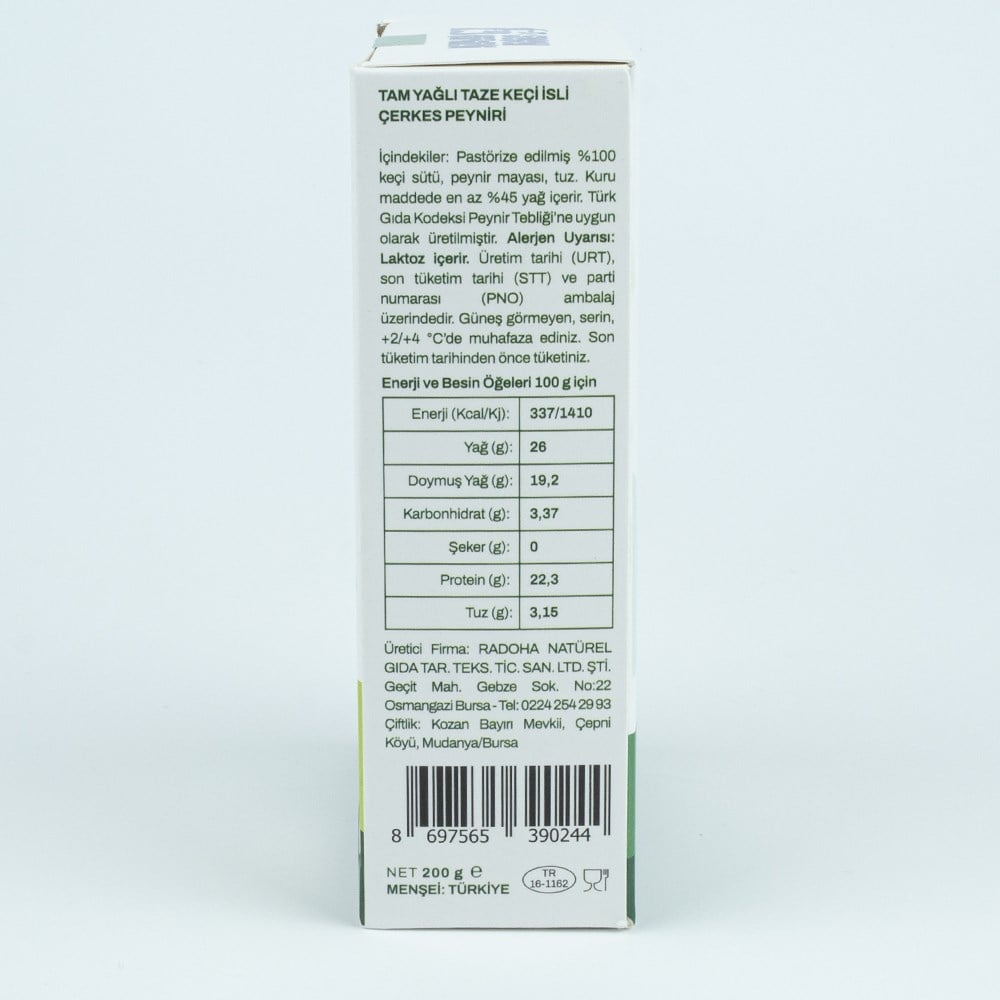 Tam Yağlı Taze Keçi İsli Çerkes Peynir (200 g) Seçen Çiftliği