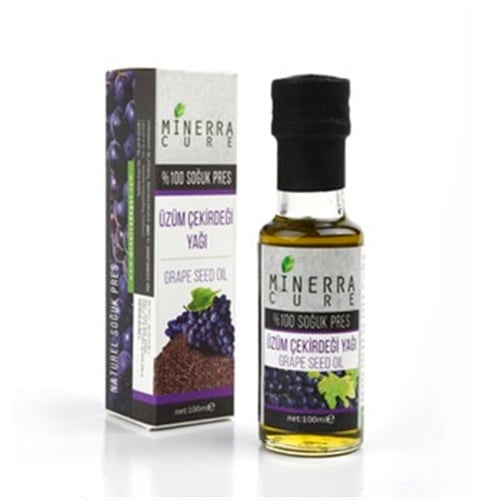 Üzüm Çekirdeği Yağı, %100 Soğuk Pres (100 ml) Minerra