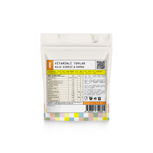 Vitaminli Hurma Topları Kids - Kaju Ezmeli (80 gr) Fropie