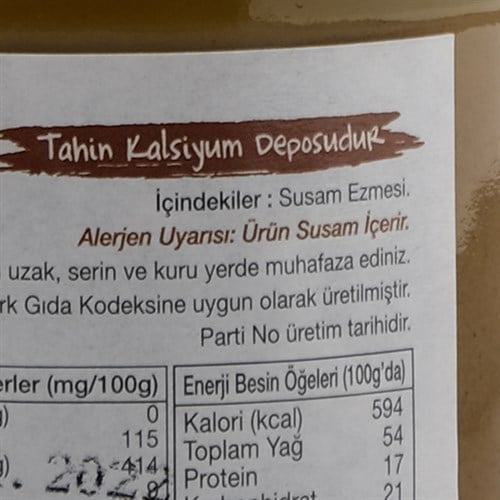 Yerli Susam Kara Tahin (300 gr) Tarla Burada