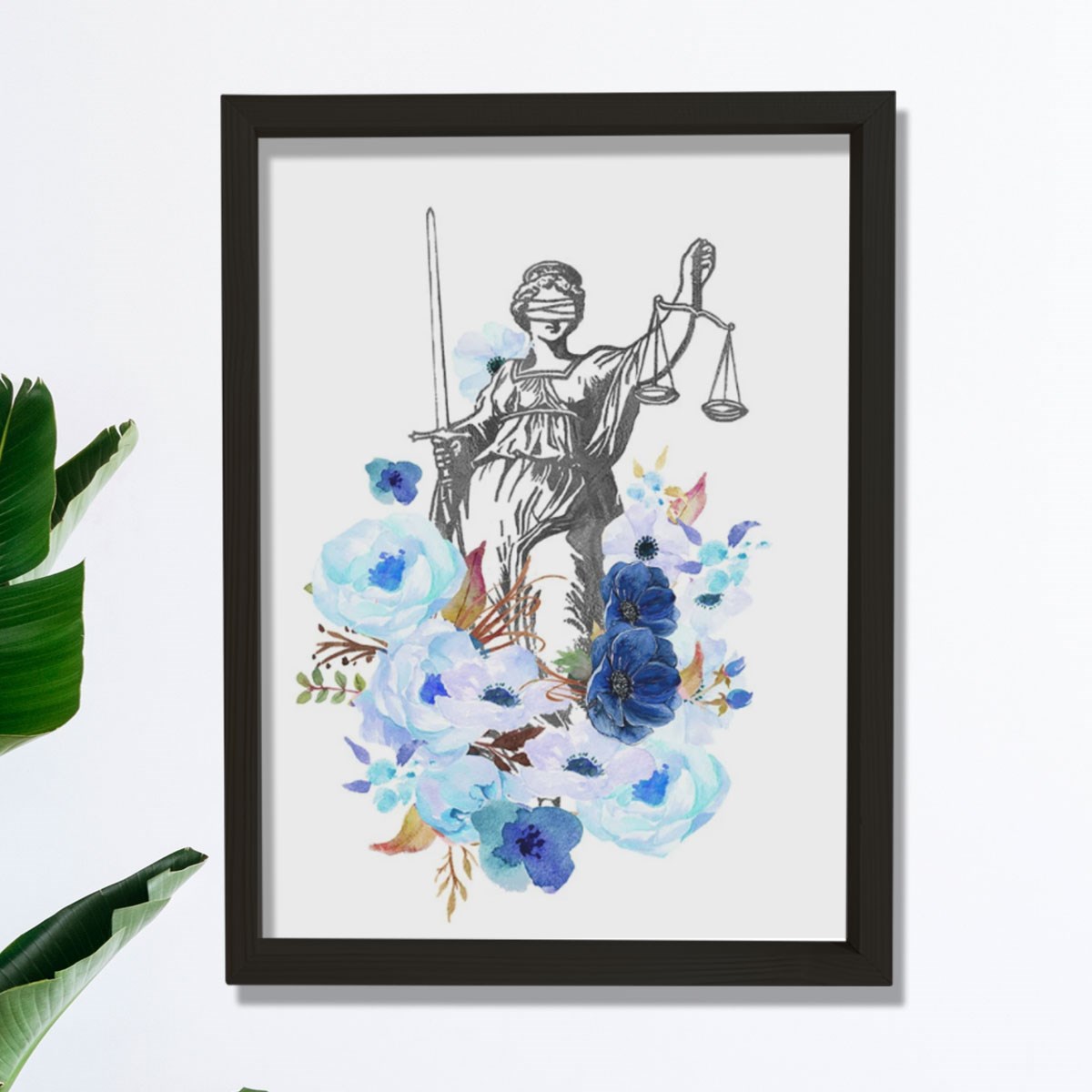 Adalet Baskısı, Avukat Sanatı, Hukuk Posteri, Avukat Büro Dekorasyonu