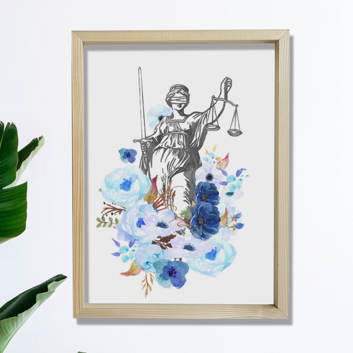 Adalet Baskısı, Avukat Sanatı, Hukuk Posteri, Avukat Büro Dekorasyonu