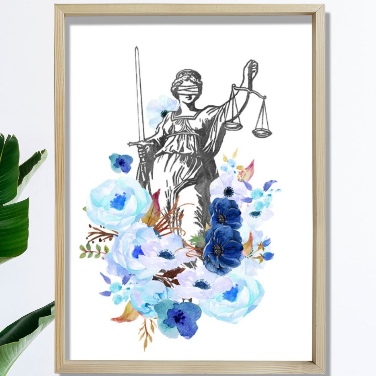 Adalet Baskısı, Avukat Sanatı, Hukuk Posteri, Avukat Büro Dekorasyonu