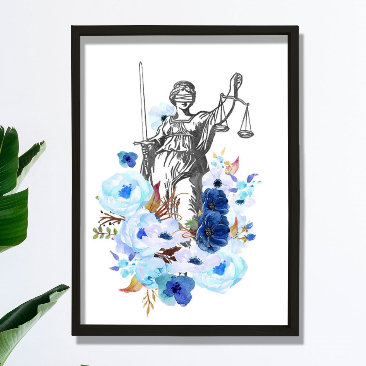 Adalet Baskısı, Avukat Sanatı, Hukuk Posteri, Avukat Büro Dekorasyonu