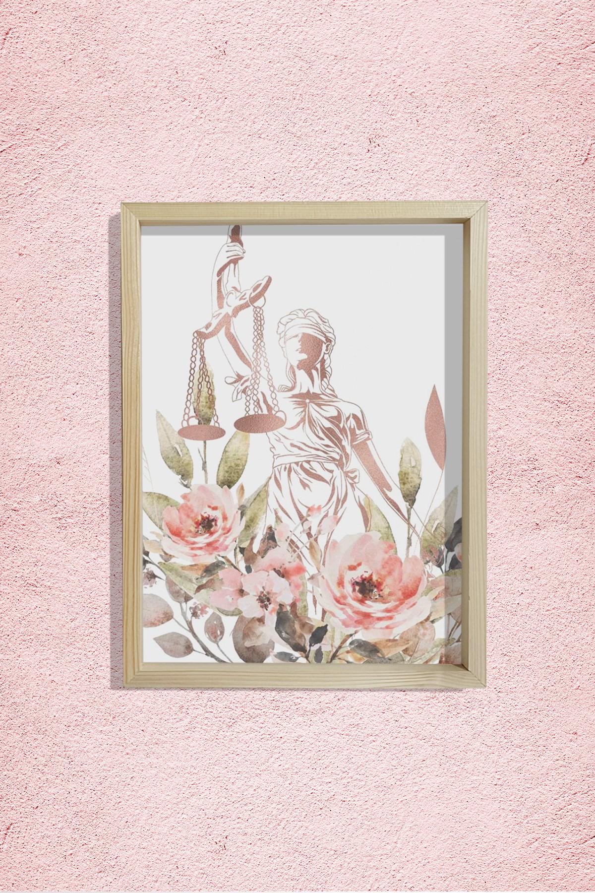 Adalet Dekoru, Avukat Sanatı, Avukat Hediyesi, Doğal Ahşap Duvar Tablosu