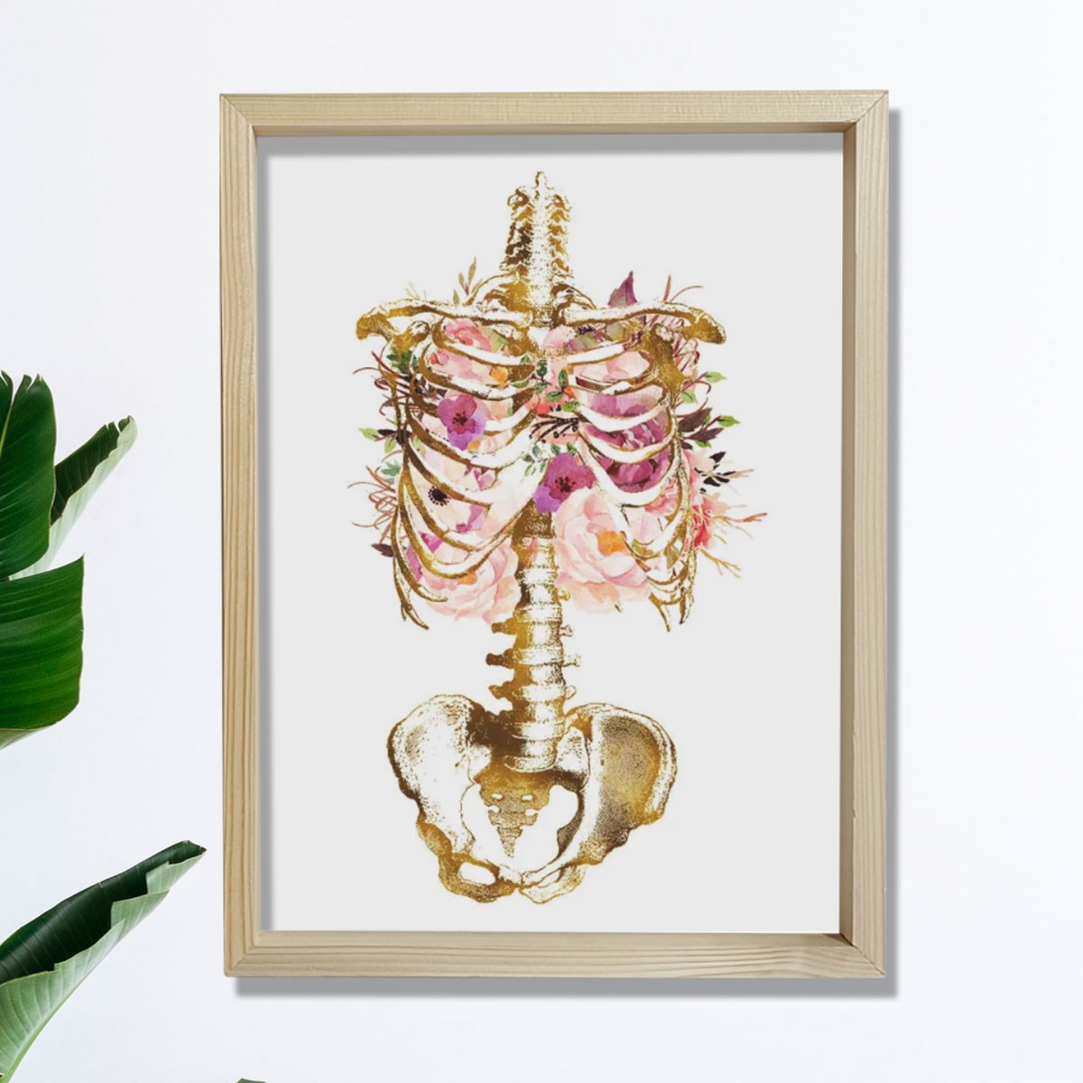 Anatomi Sanatsal Baskısı, İskelet Sanatı, Ortopedik Doktor Ofis Dekoru