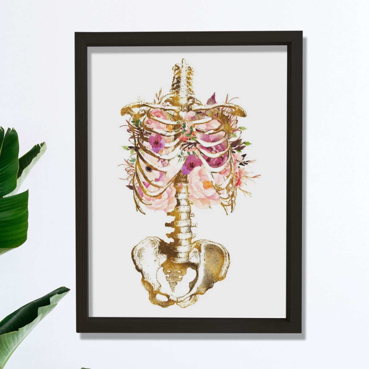 Anatomi Sanatsal Baskısı, İskelet Sanatı, Ortopedik Doktor Ofis Dekoru