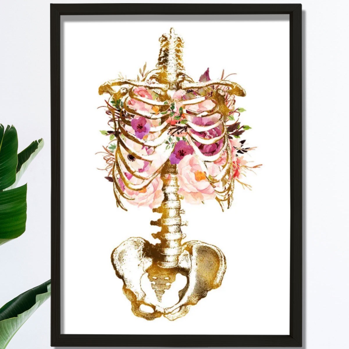 Anatomi Sanatsal Baskısı, İskelet Sanatı, Ortopedik Doktor Ofis Dekoru