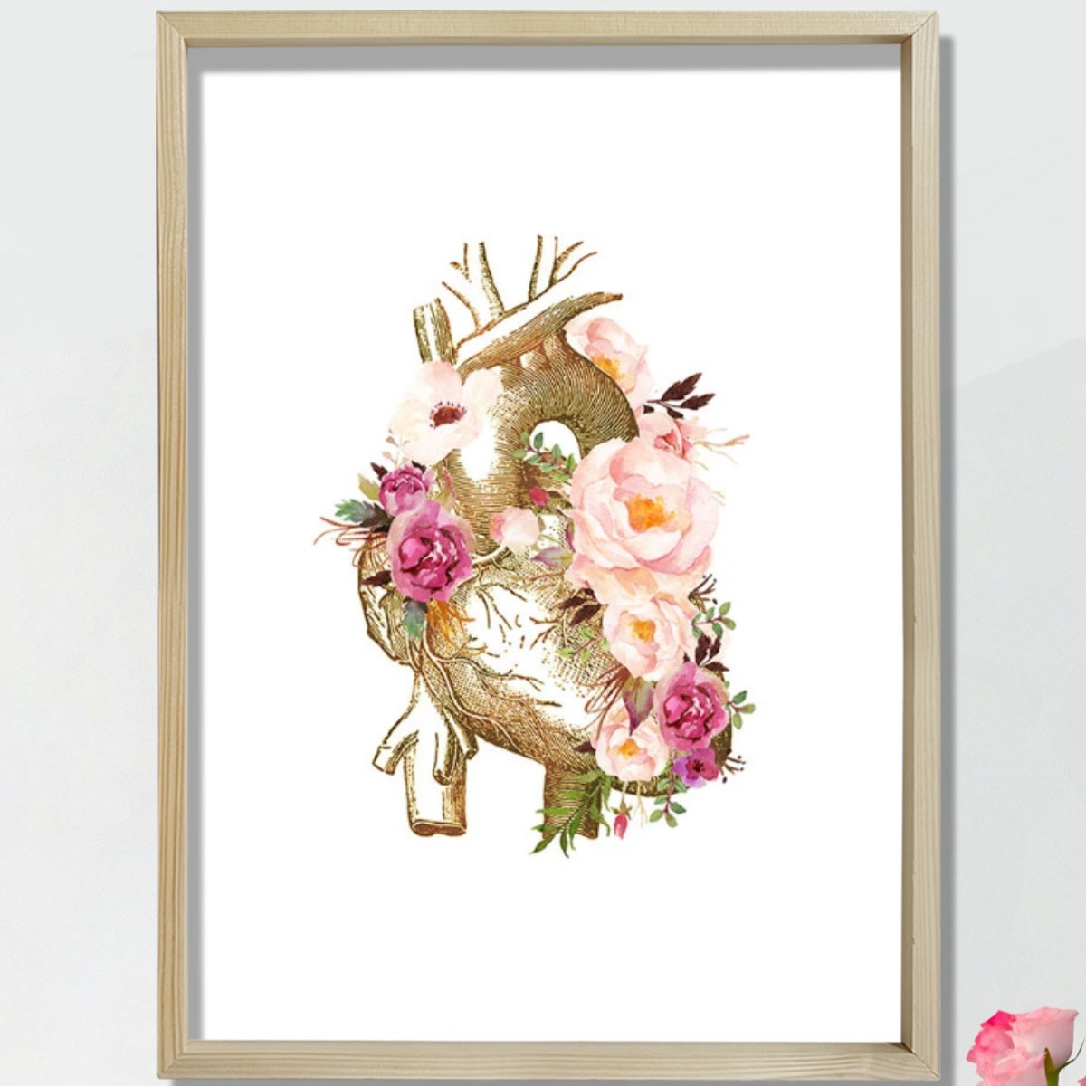 Anatomik Kalp Anatomisi Sanatı, Kardiyolog Hediyesi, İnsan Kalp Doktoru Ofis Dekoru