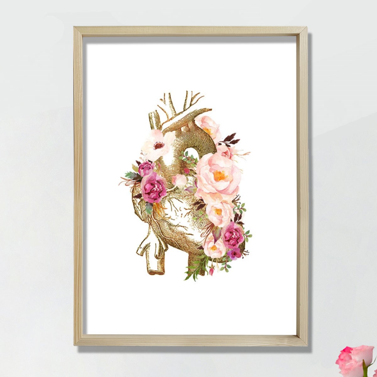 Anatomik Kalp Anatomisi Sanatı, Kardiyolog Hediyesi, İnsan Kalp Doktoru Ofis Dekoru