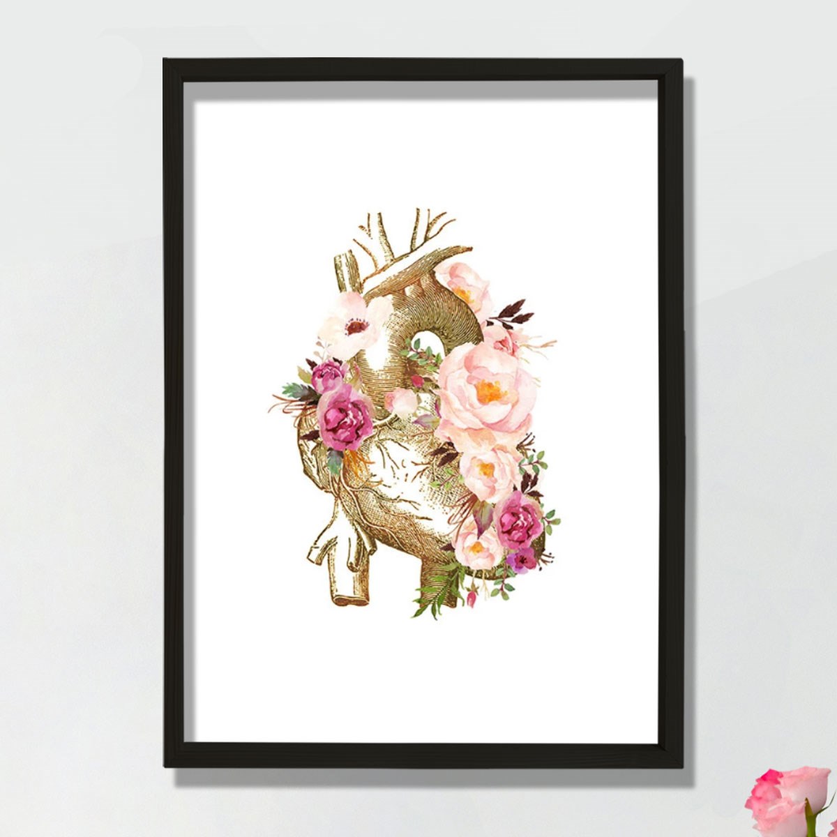 Anatomik Kalp Anatomisi Sanatı, Kardiyolog Hediyesi, İnsan Kalp Doktoru Ofis Dekoru