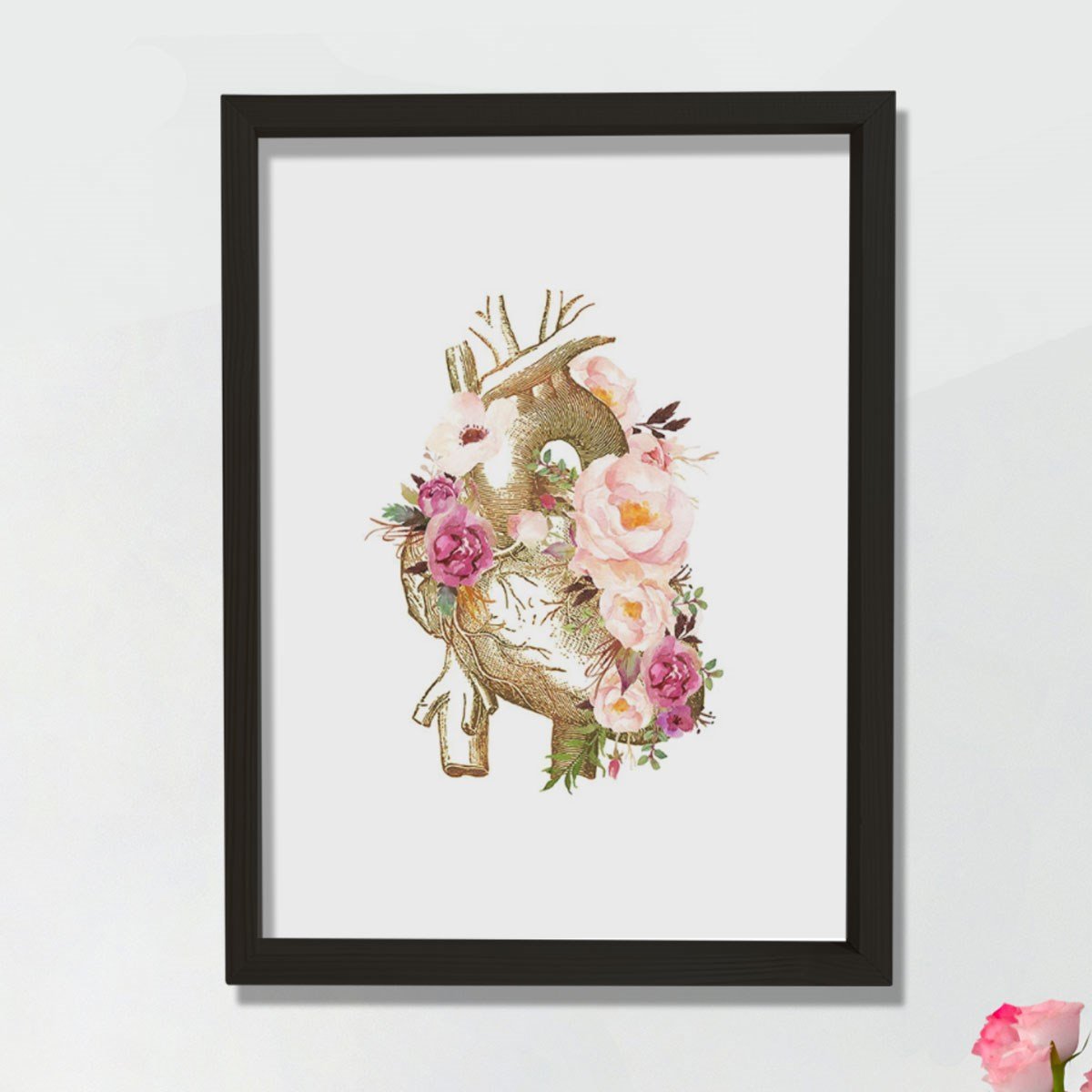 Anatomik Kalp Anatomisi Sanatı, Kardiyolog Hediyesi, İnsan Kalp Doktoru Ofis Dekoru