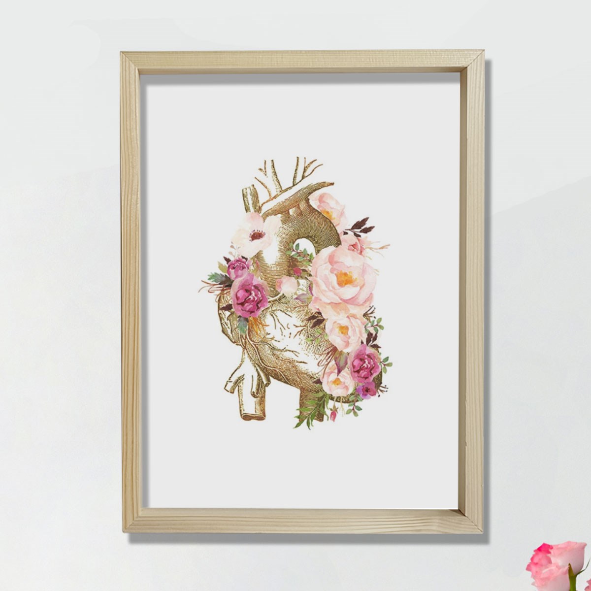 Anatomik Kalp Anatomisi Sanatı, Kardiyolog Hediyesi, İnsan Kalp Doktoru Ofis Dekoru