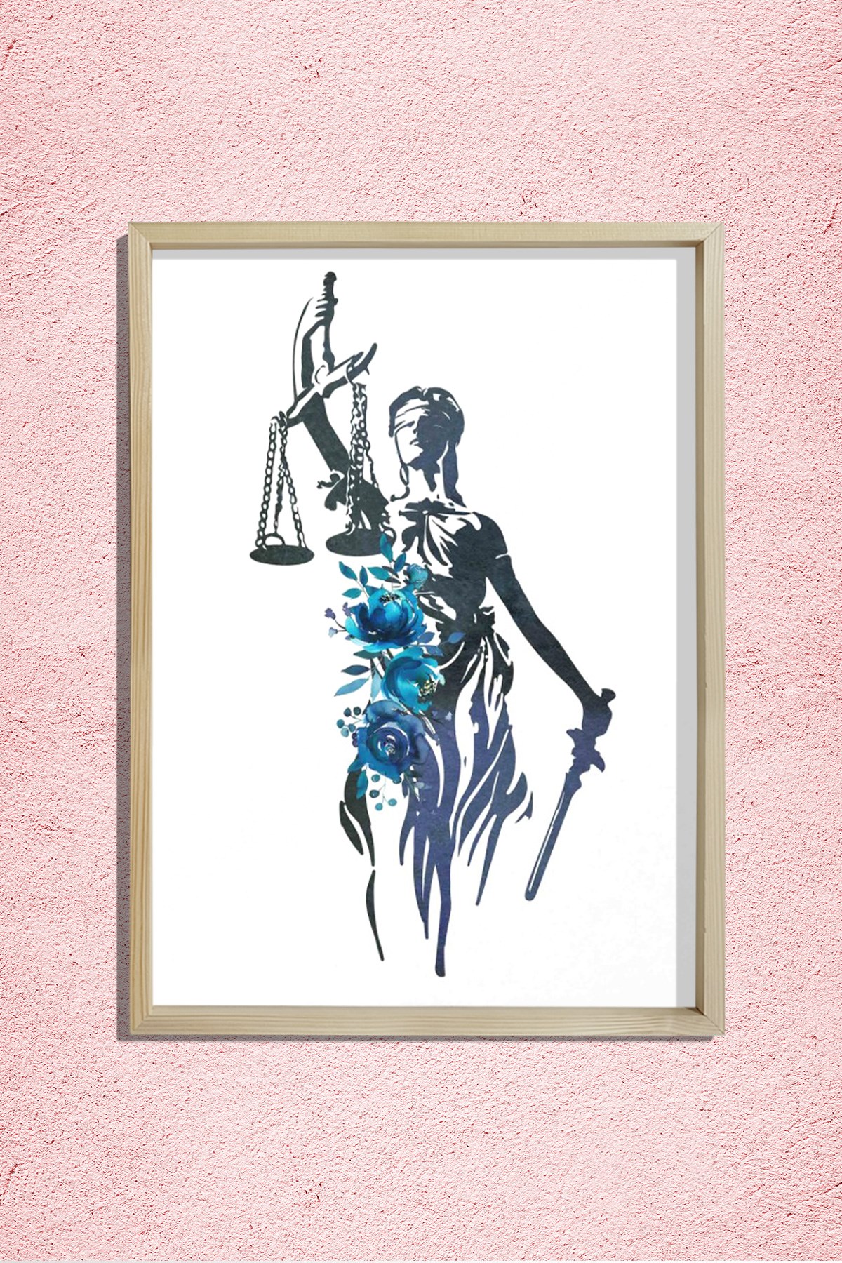 Avukat Büro Dekoru, Adalet Sanatı, Adalet Terazisi, Duvar Tablosu