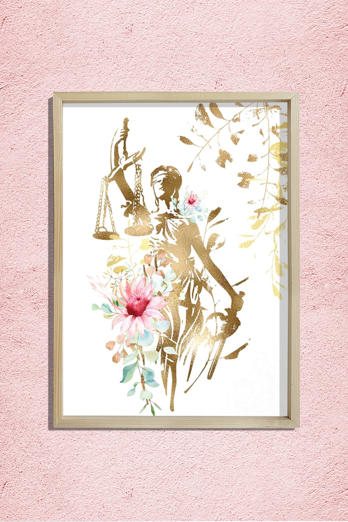 Avukat Büro Dekoru, Adalet Sanatı, Adalet Terazisi, Duvar Tablosu