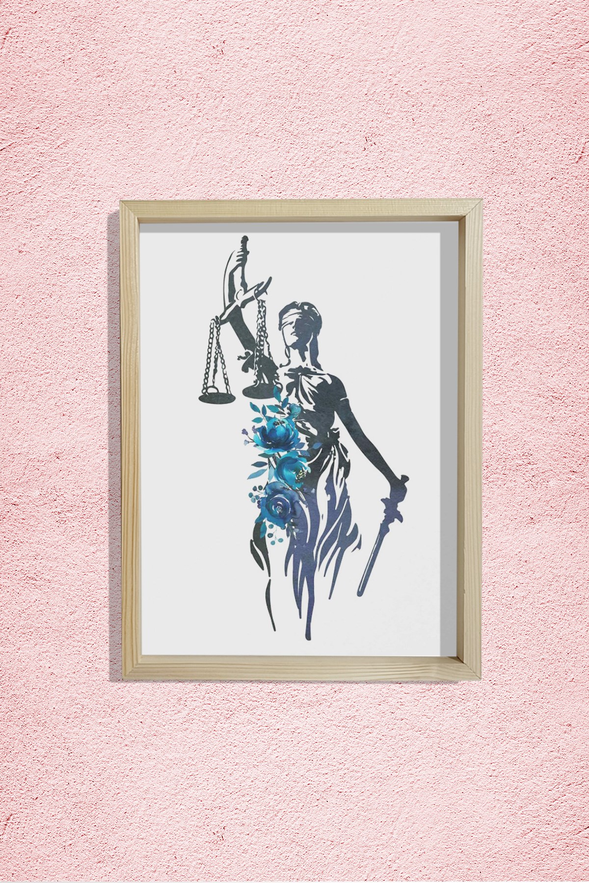 Avukat Büro Dekoru, Adalet Sanatı, Adalet Terazisi, Duvar Tablosu