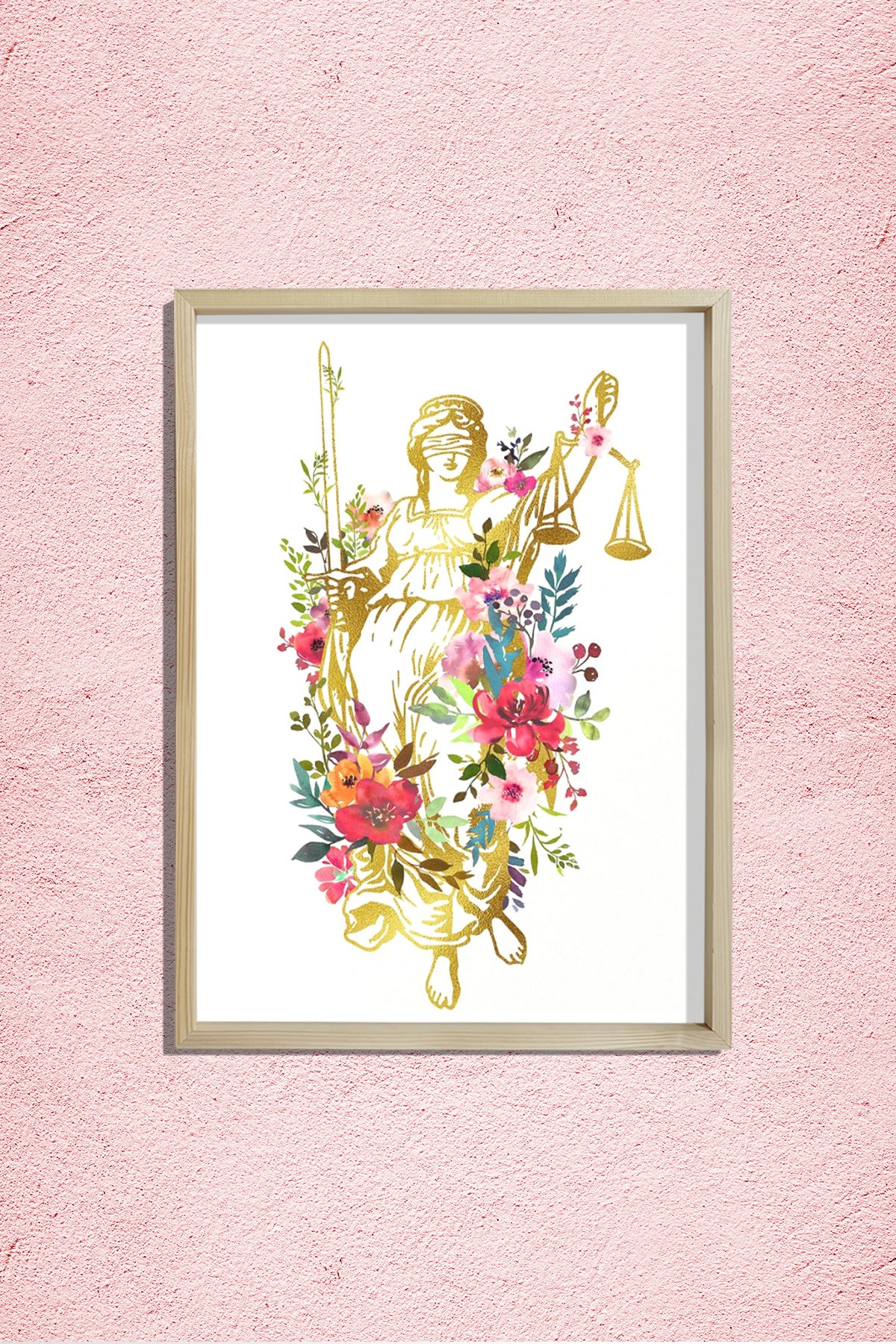 Avukat Büro Dekoru, Adalet Sanatı, Adalet Terazisi, Duvar Tablosu