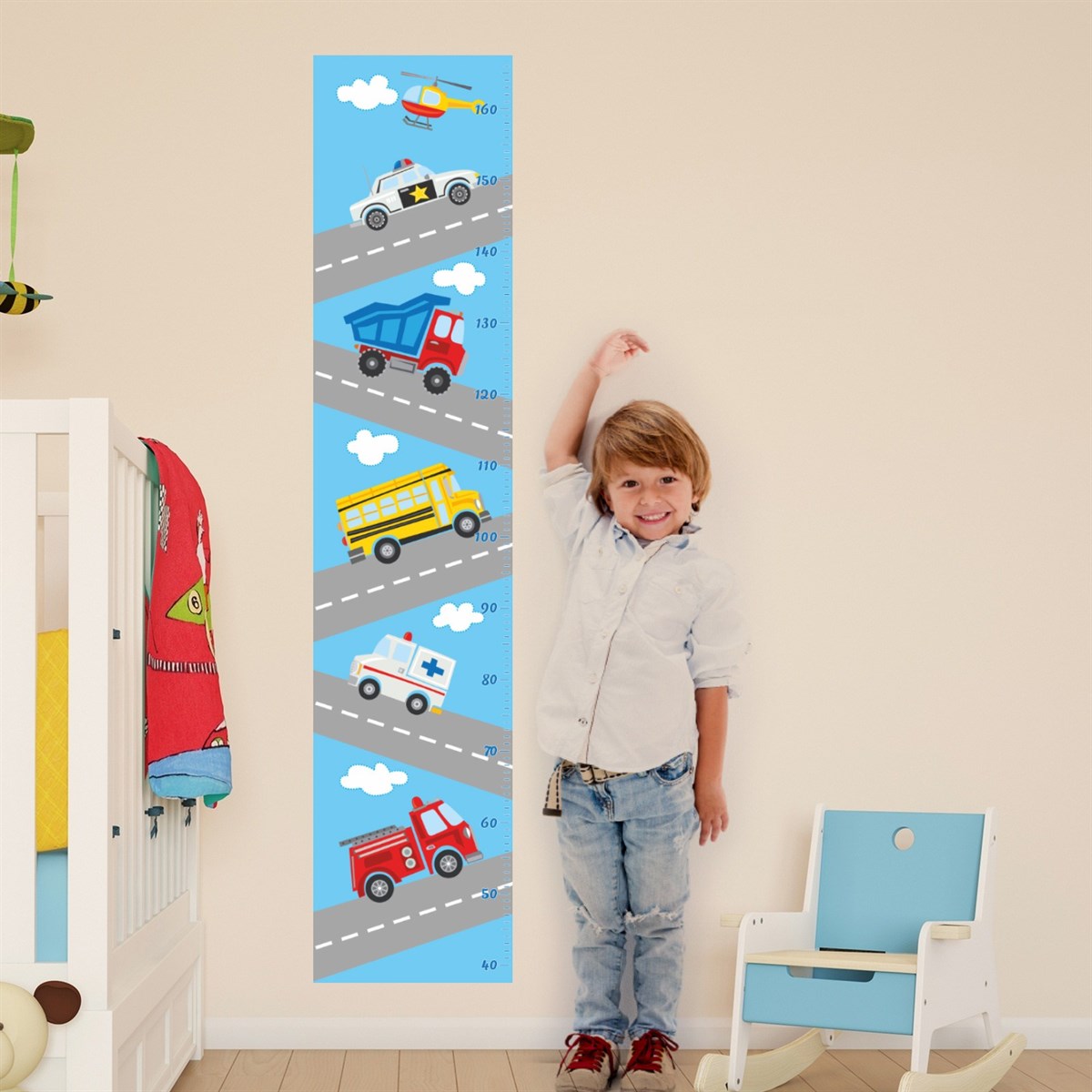 Dekor Loft Araba Yolu Boy Ölçer Sticker DBC61