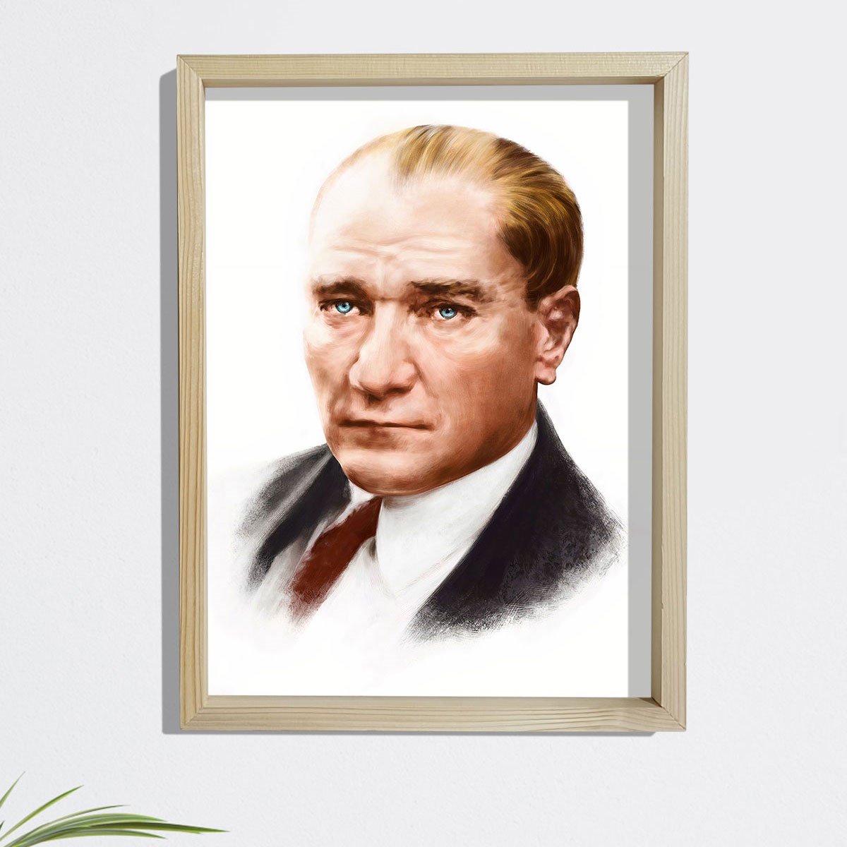 Dekor Loft Çam Ağacı Çerçeveli Atatürk Tablo 33x44 cm
