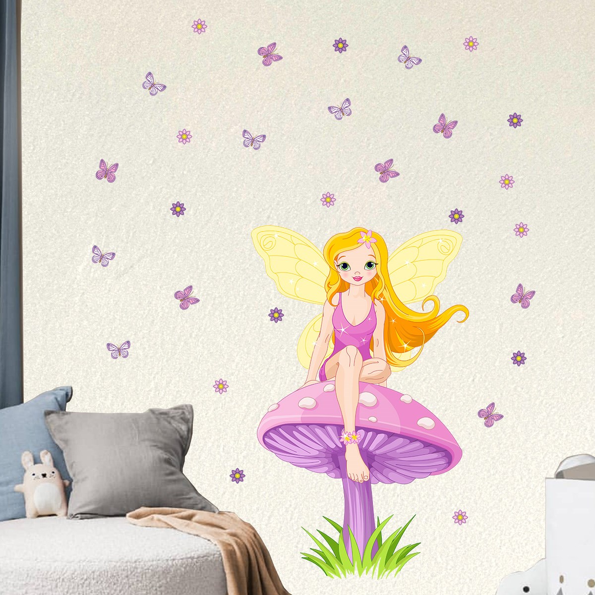 Dekor Loft Kelebek Perisi Kız Çocuk Odası Duvar Sticker CS-408
