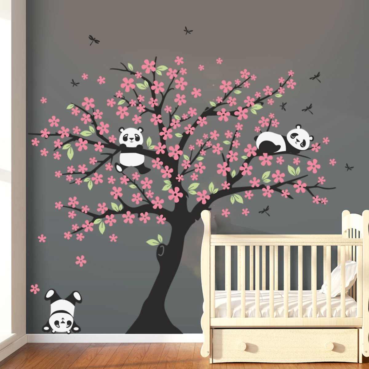 Dekor Loft Neşeli Panda Çocuk Odası Duvar Sticker CS-833