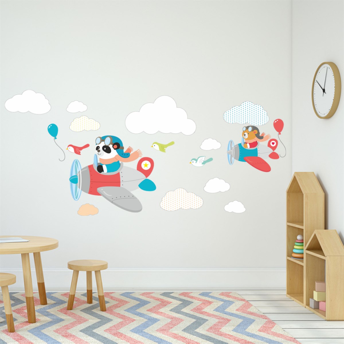 Dekor Loft Pilot Panda Çocuk Odası Sticker CS-871